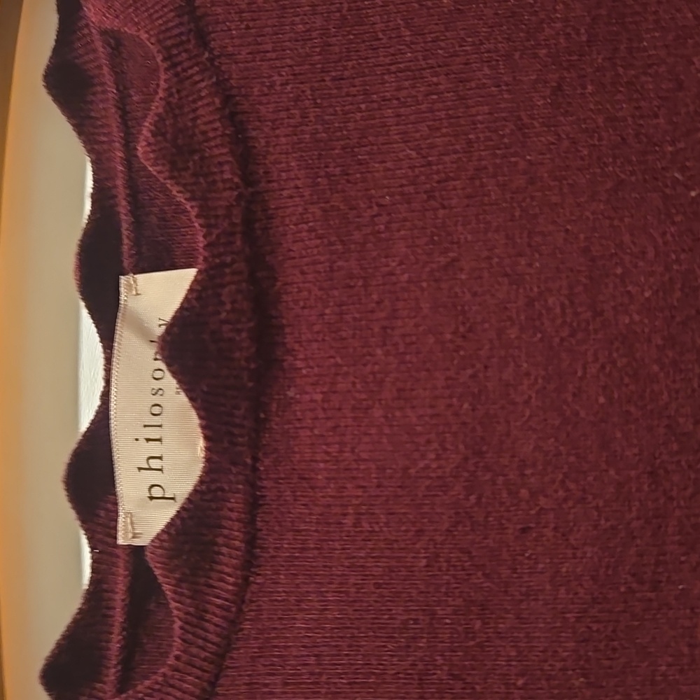 Philosophy Rich Burgundy Knit Top - Picture 4 of 14